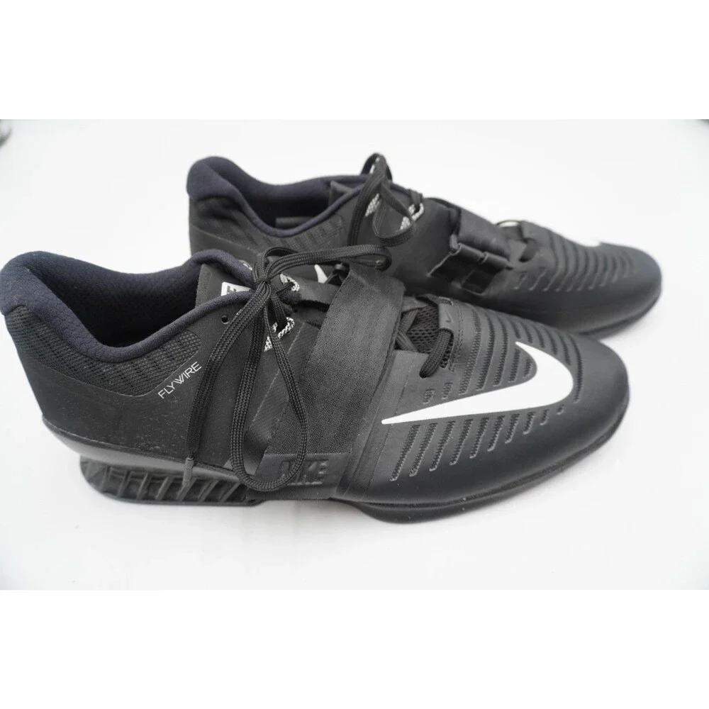Nike Men's Romaleos 3 Weightlifting Shoes Black White (852933-002) Size 15